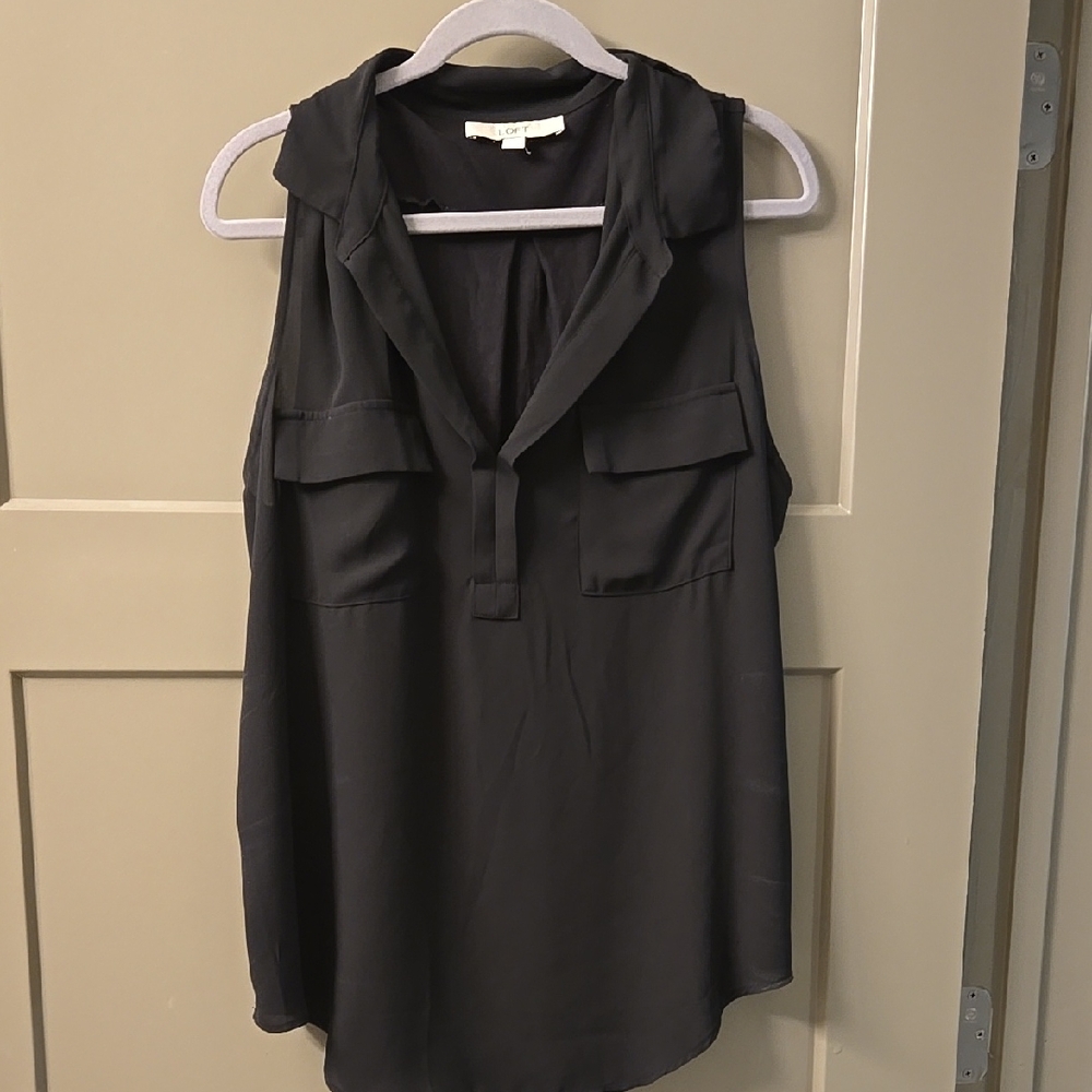 Loft Black Sleeveless Blouse